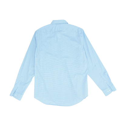 Blue Plaid Long Sleeve Button Down