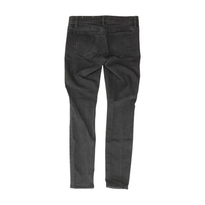 Black Solid Mid Rise Skinny Leg Jeans