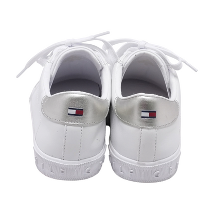 White Mid-Top Casual Shoes