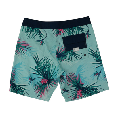 Blue Tropical Swim Bottom Button Down