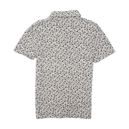 Express White Floral Short Sleeve Polo – Image 2
