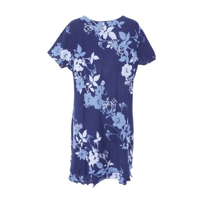 Navy Plus Floral Midi Dress