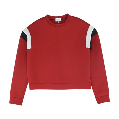 Red Solid Sweatshirt Pullover