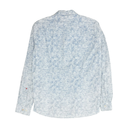 Blue Print Long Sleeve Button Down