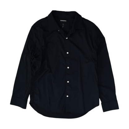 Navy Solid Long Sleeve Button Down