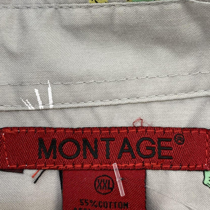 Vintage Gray Graphic Short Sleeve Button Down