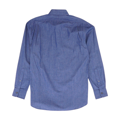 Navy Solid Long Sleeve Button Down