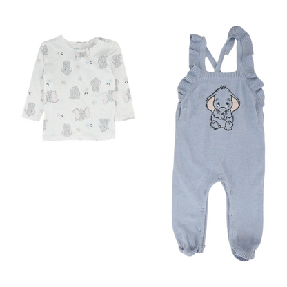 Blue Graphic Long Sleeve Set