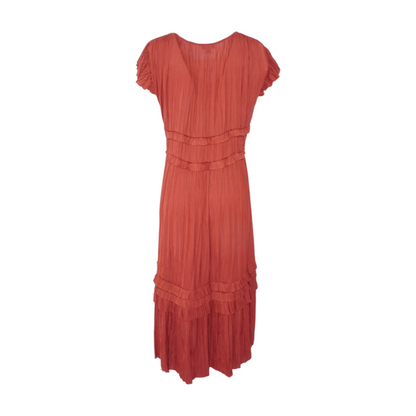 Rust Midi Dress