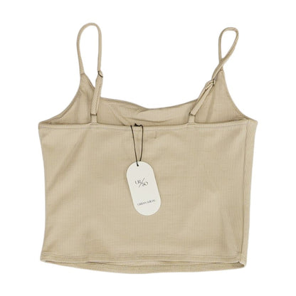 Beige Solid Tank