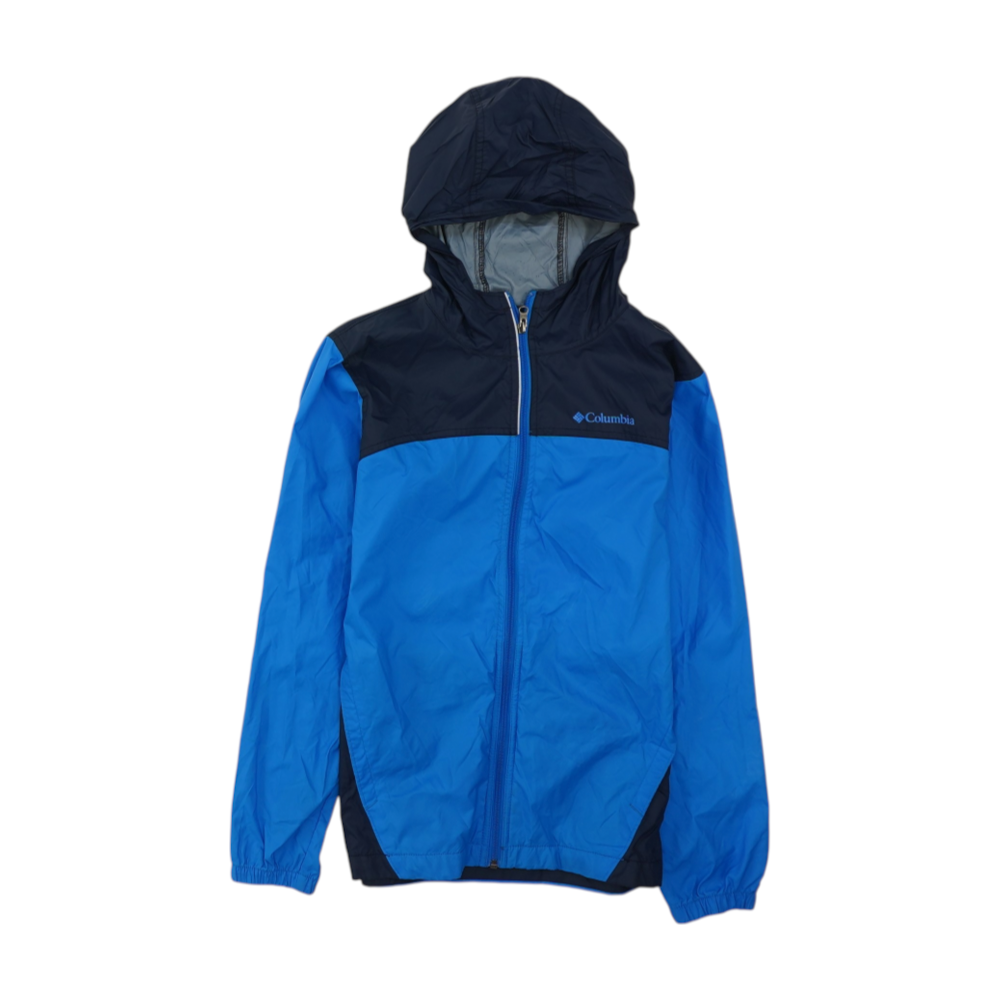 Blue Color Block Rain Jacket
