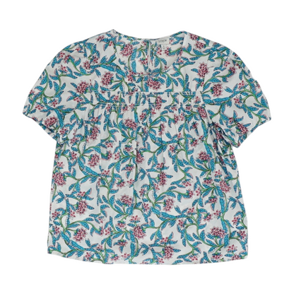 Blue Floral Blouse