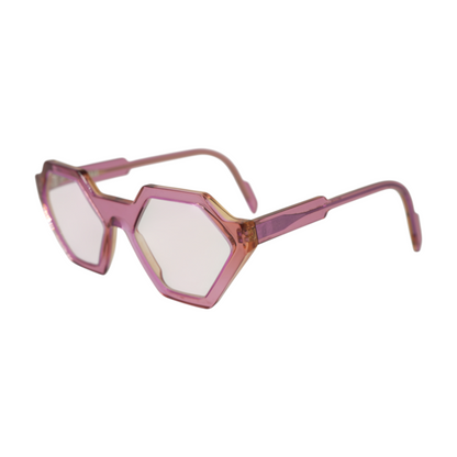 Henau Pink Hector Geometric Prescription Eyewear – Image 1