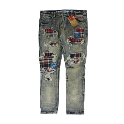 Color Block Regular Jeans