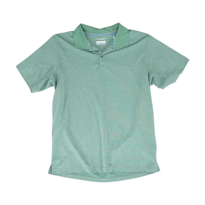 Green Solid Short Sleeve Polo