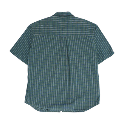Olive Check Short Sleeve Button Down