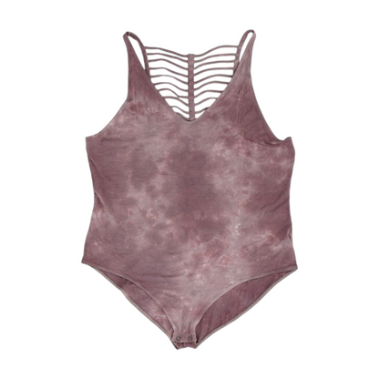 Purple Tie-Dye Bodysuit Blouse