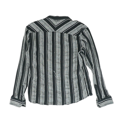 Black Striped Long Sleeve Button Down