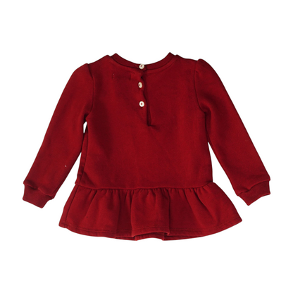Burgundy Novelty Blouse