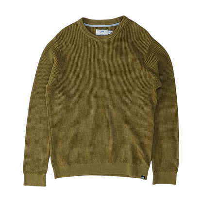 Khaki Solid Pullover Sweater