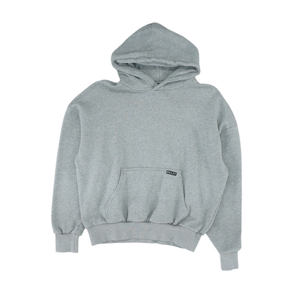 Gray Solid Hoodie Pullover