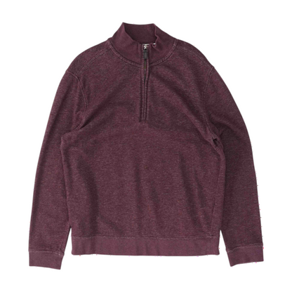 Burgundy Solid 1/4 Zip Pullover
