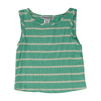 Green Striped Tank T Shirt