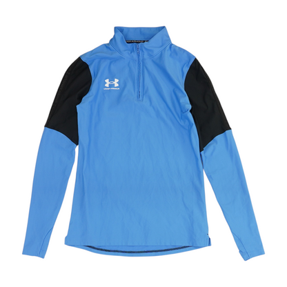 Blue Color Block 1/4 Zip Pullover