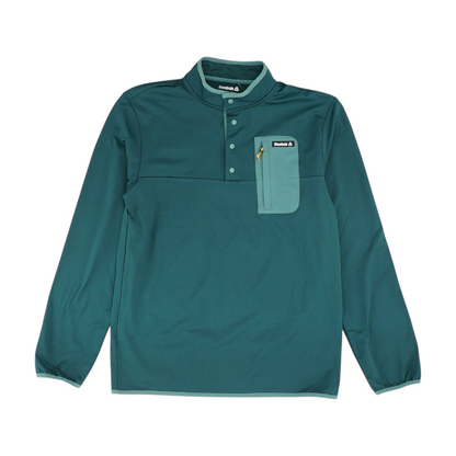Green Solid 1/4 Zip Pullover
