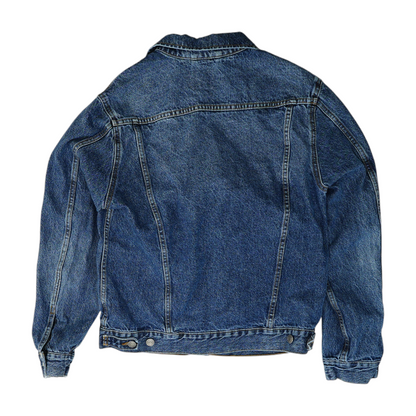 Blue Solid Denim Jacket