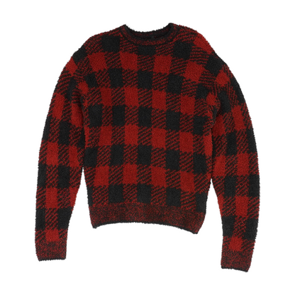 Red Check Sweatshirt Pullover