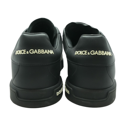 Black Low Top Leather Sneakers