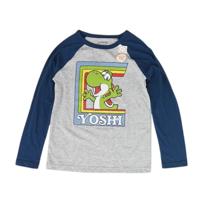 Gray Color Block Raglan T-Shirt
