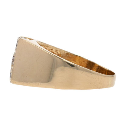 3/4 Ct 14K Gold Vertical Three Diamond Band