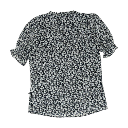 Navy Floral Blouse