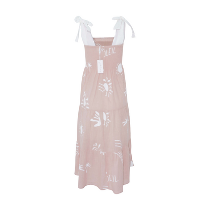 Mauve Graphic Midi Dress