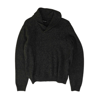Gray Solid Pullover Sweater