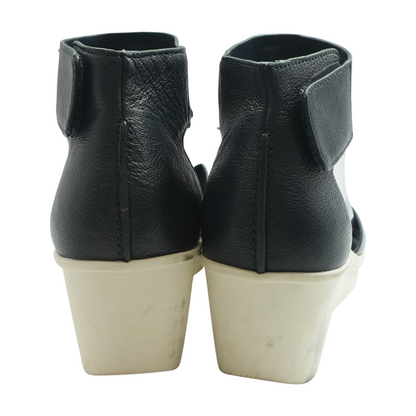 Navy Wedged Sandals