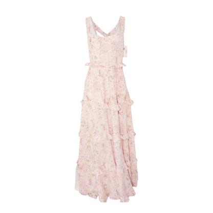 Pink Floral Maxi Dress