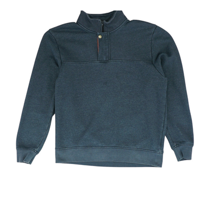 Gray Solid 1/4 Zip Pullover
