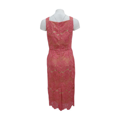 Pink Solid Midi Dress