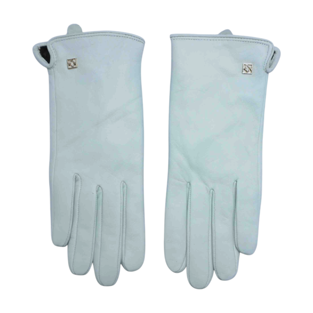 White Leather Gloves