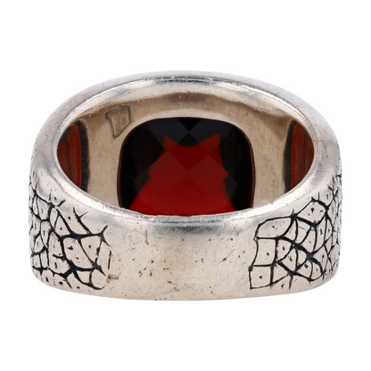 Sterling Silver Garnet Statement Ring