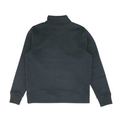 Black Solid 1/4 Zip Pullover