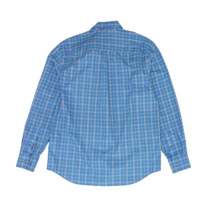 Blue Plaid Long Sleeve Button Down