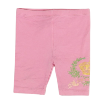 Pink Solid Knit Shorts
