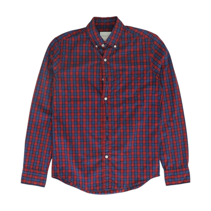 Blue Check Long Sleeve Button Down