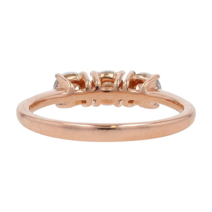 1/4 Ct 10K Rose Gold Illusion Set Diamond Anniversary Ring