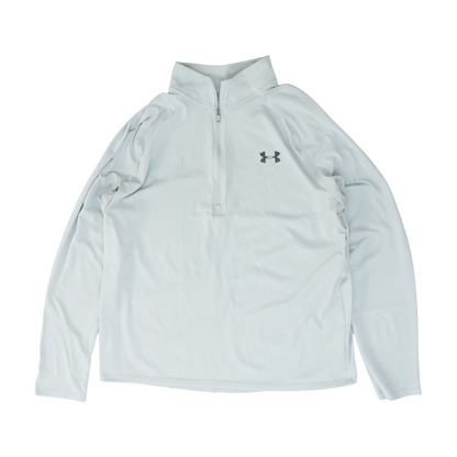 Gray Solid 1/4 Zip Pullover