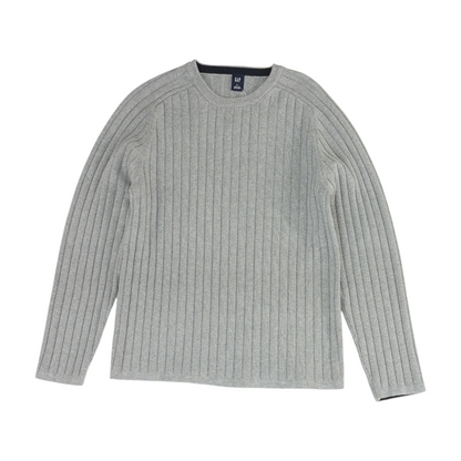 Gray Solid Pullover Sweater